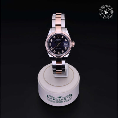 Rolex Certified Pre-owned Lady Datejust M279171-0016 front on black background