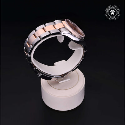 Rolex Certified Pre-owned Lady Datejust M178241-0075 front on black background