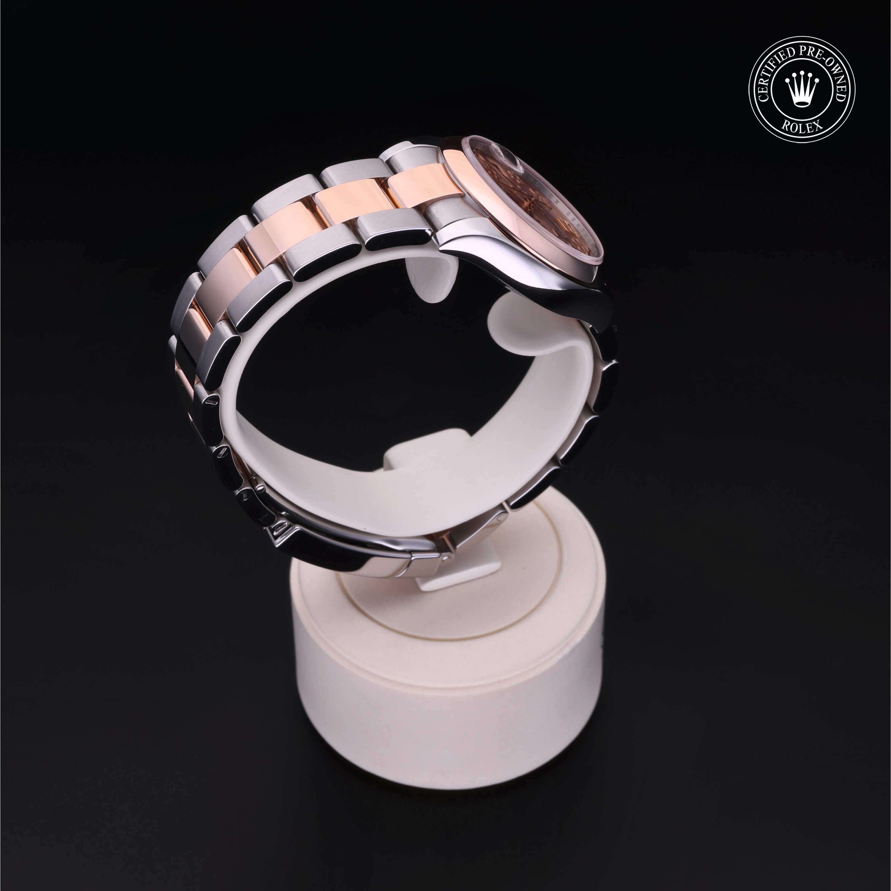Rolex Certified Pre-owned Lady Datejust M178241-0075 front on black background