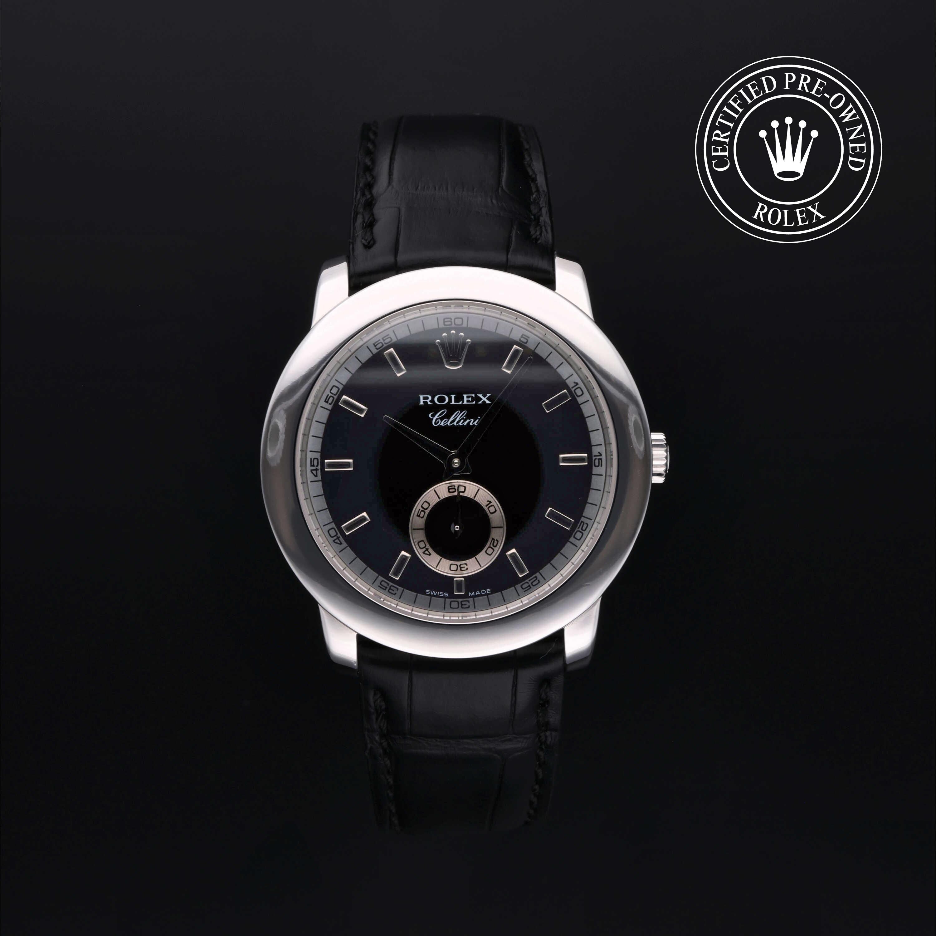 Rolex Certified Pre-owned Cellini M5241/6-0007 front on black background