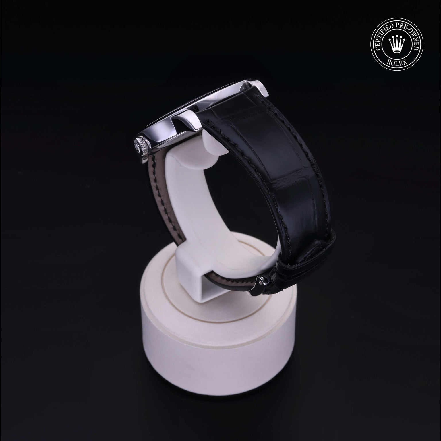Rolex Certified Pre-owned Cellini M5241/6-0007 front on black background