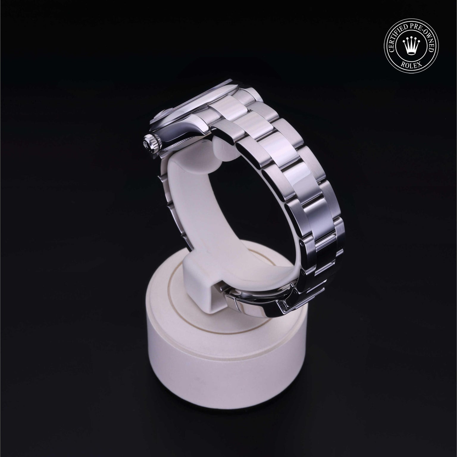 Rolex Certified Pre-owned Lady Datejust M178240-0025 front on black background