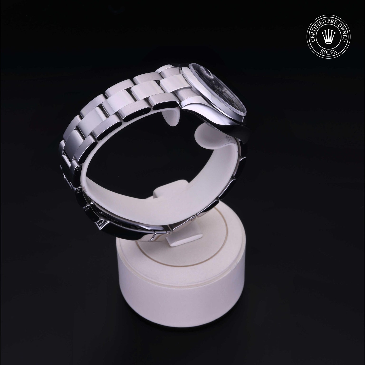 Rolex Certified Pre-owned Lady Datejust M178240-0025 front on black background
