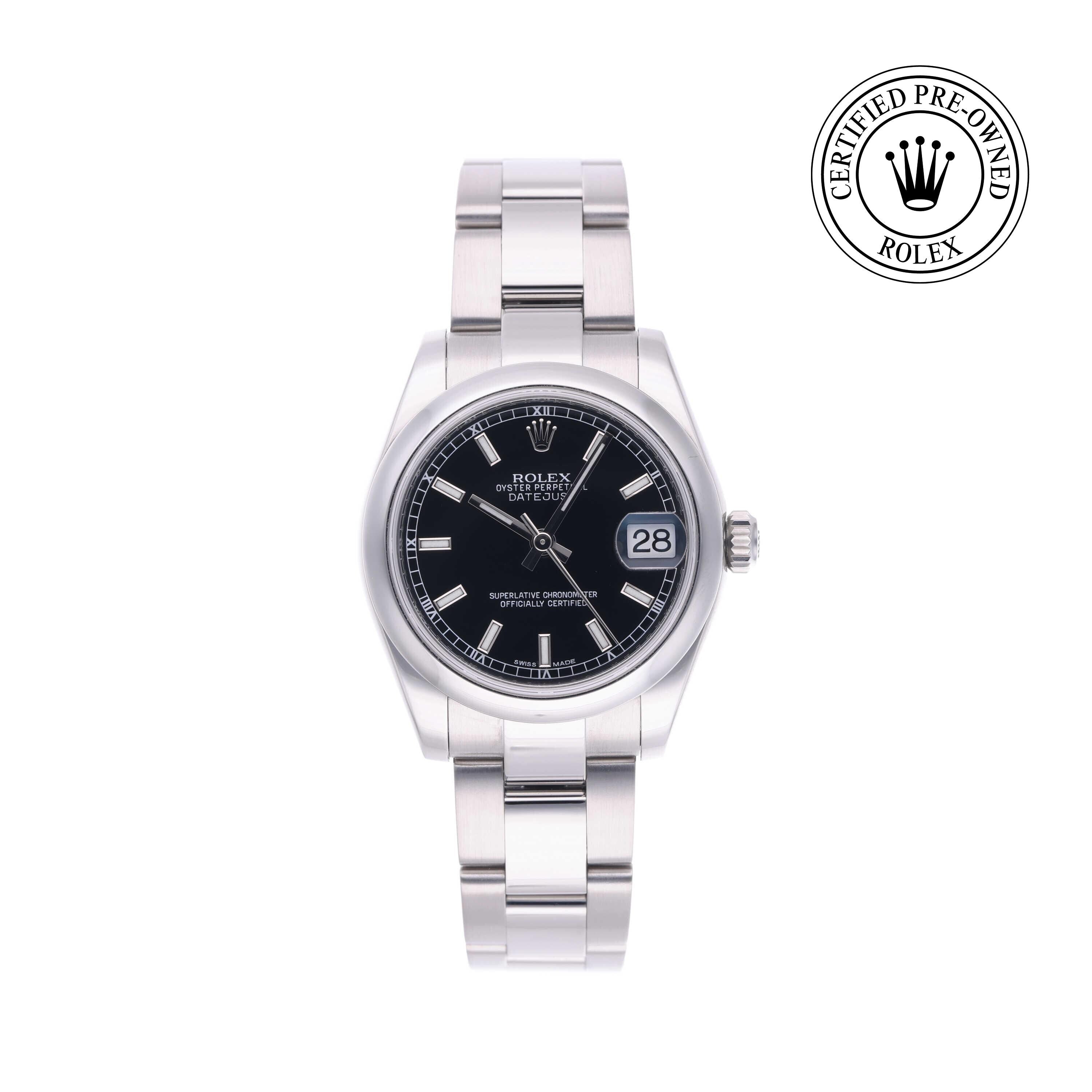 Rolex Certified Pre-owned Lady Datejust M178240-0025 front on white background