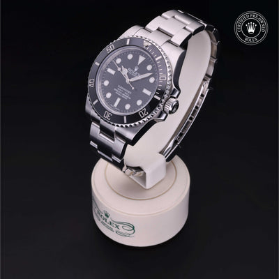 Rolex Certified Pre-owned Submariner M114060-0002 front on black background