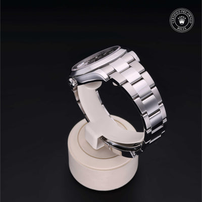 Rolex Certified Pre-owned Datejust M116300-0001 front on black background