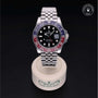 Rolex Certified Pre-owned GMT M126710BLRO-0001 front on black background