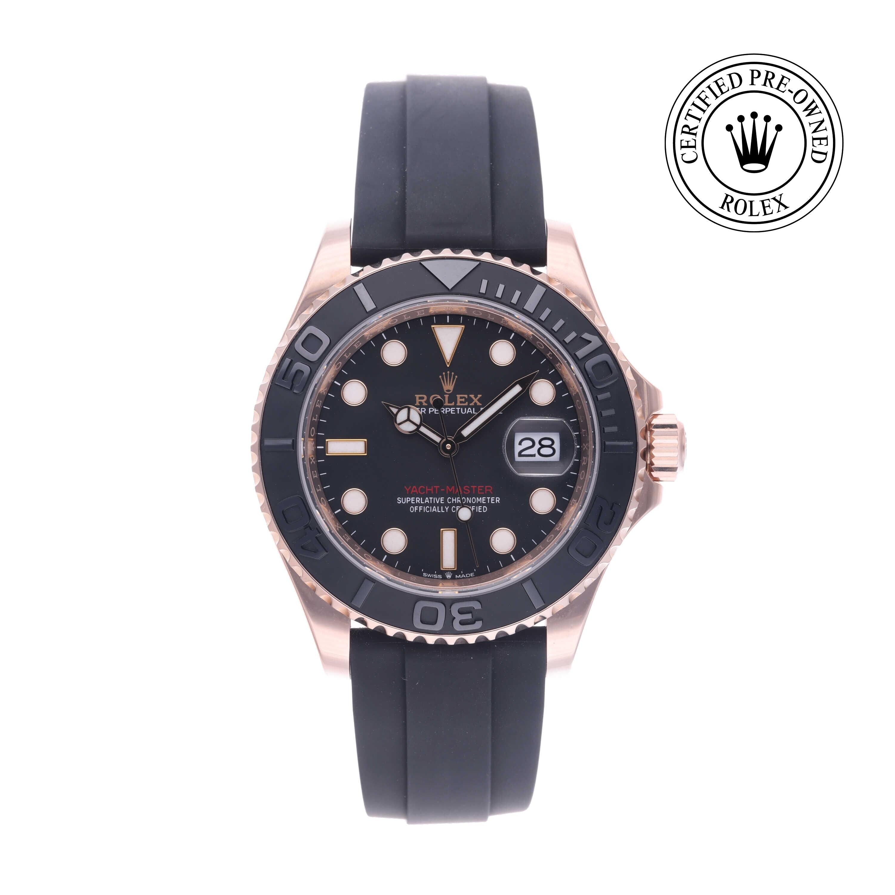 Rolex Certified Pre-owned Yacht-Master M126655-0003 front on white background