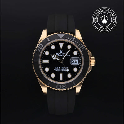 Rolex Certified Pre-owned Yacht-Master M226658-0001 front on black background