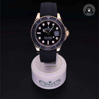 Rolex Certified Pre-owned Yacht-Master M226658-0001 front on black background