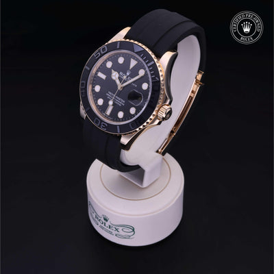 Rolex Certified Pre-owned Yacht-Master M226658-0001 front on black background