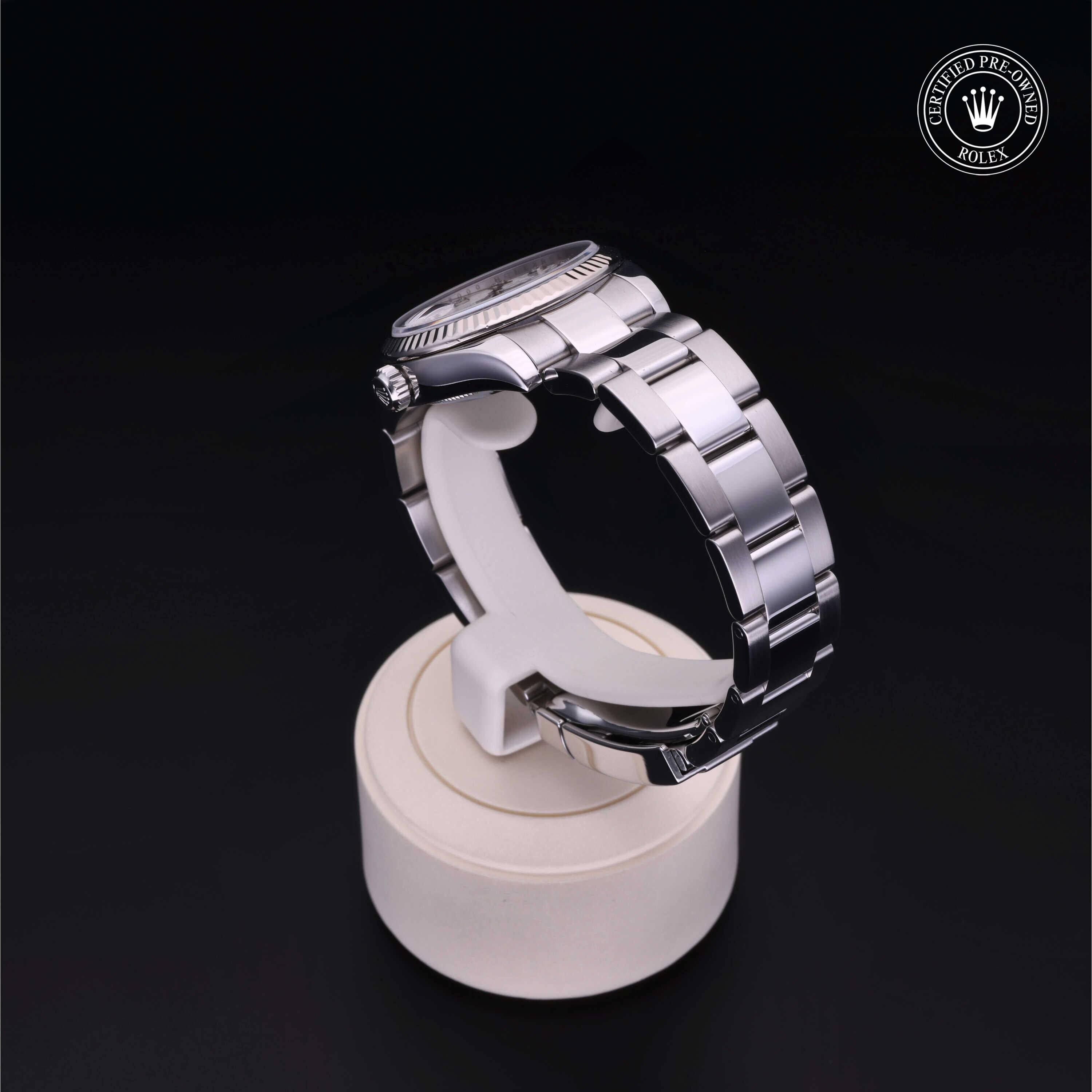 Rolex Certified Pre-owned Lady Datejust M178274-0029 front on black background