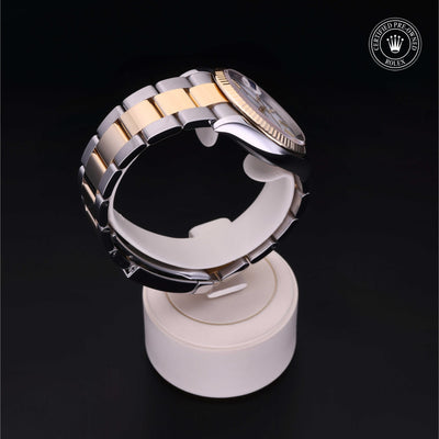 Rolex Certified Pre-owned Datejust M126233-0020 front on black background