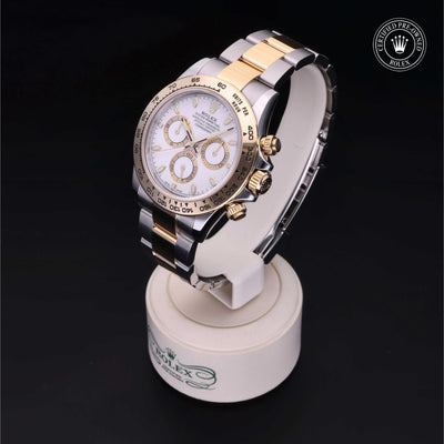 Rolex Certified Pre-owned Daytona M116503-0001 front on black background