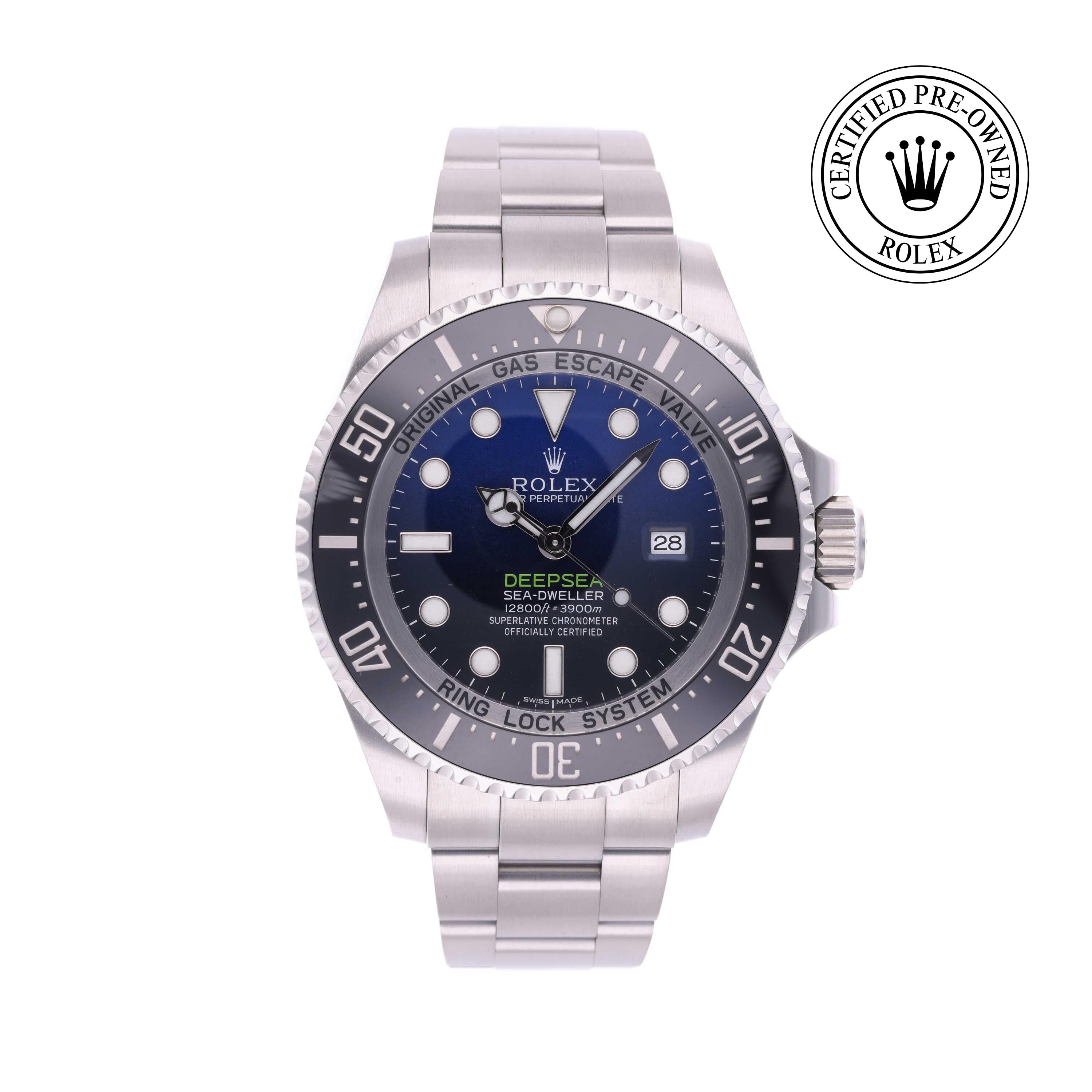 Rolex Certified Pre-owned Sea-Dweller M116660-0003 front on white background