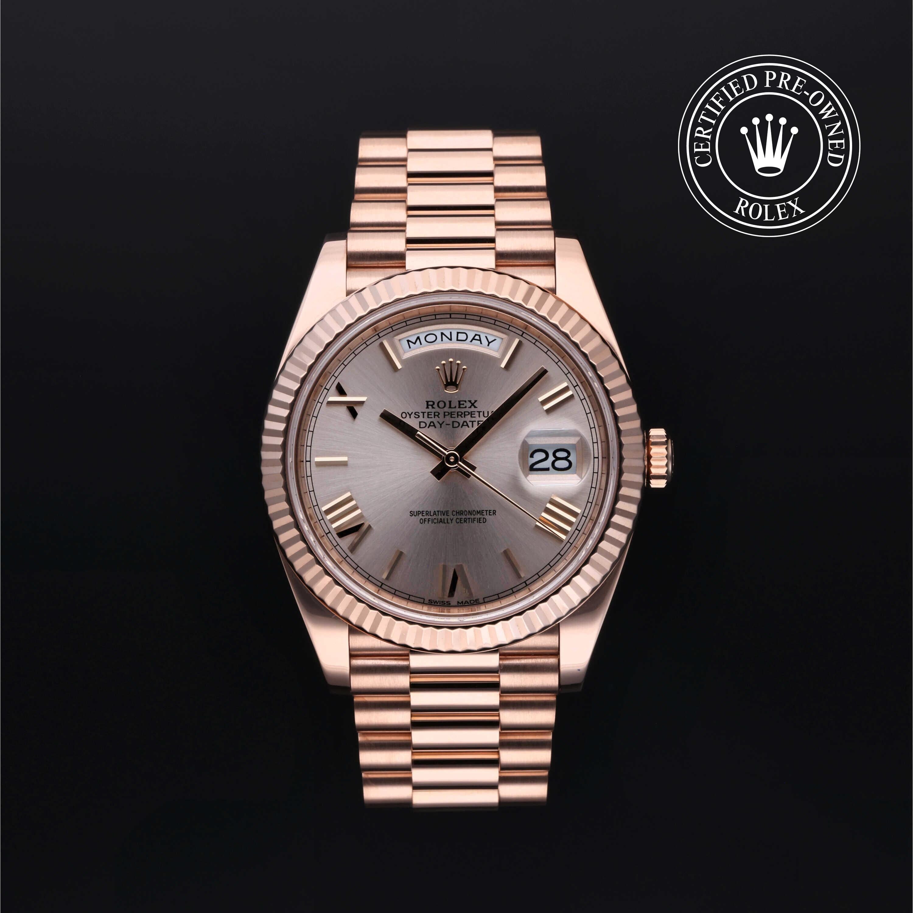 Rolex CPO Day-date M228235 front on white background