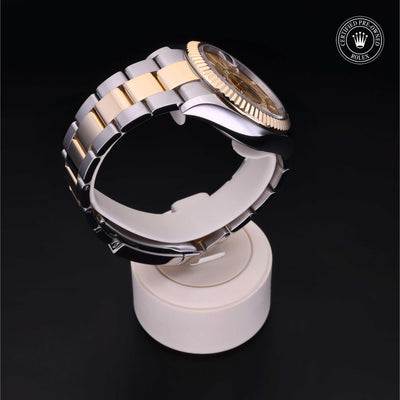 Rolex Certified Pre-owned Sky-Dweller M326933-0001 front on black background