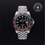 Rolex Certified Pre-owned GMT M126710BLRO-0001 front on black background