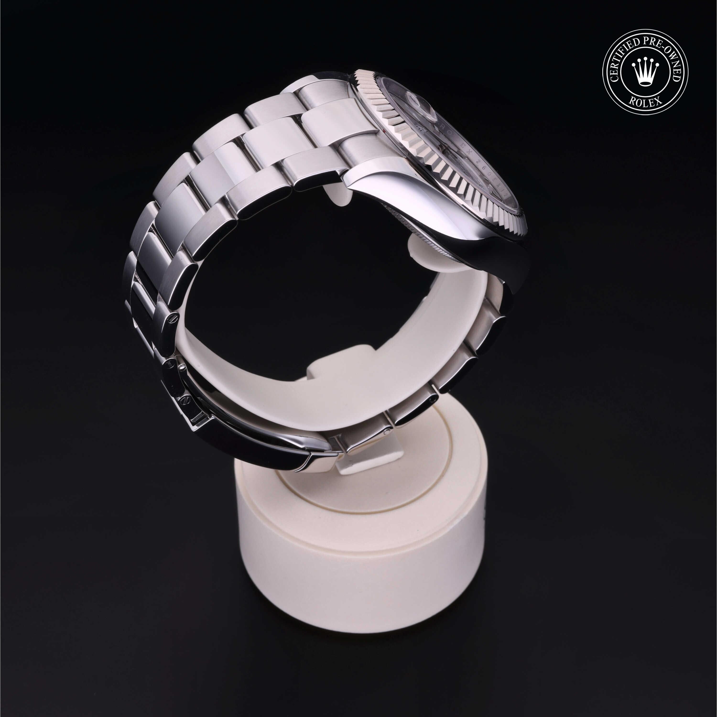 Rolex Certified Pre-owned Sky-Dweller M326934-0001 front on black background