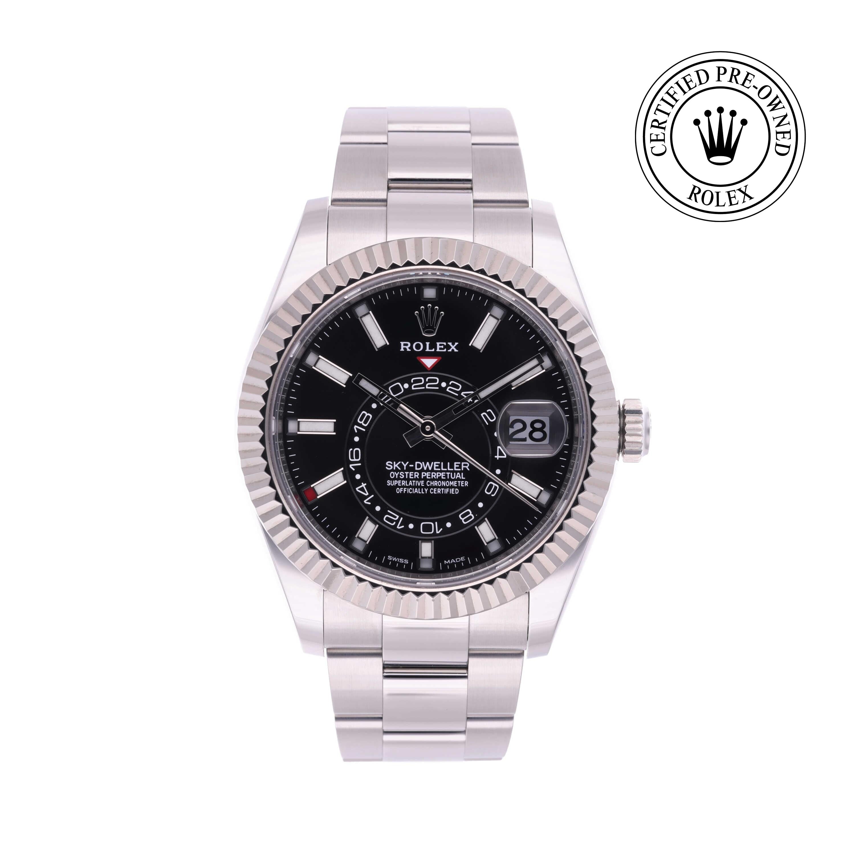 Rolex Certified Pre-owned Sky-Dweller M326934-0006 front on white background