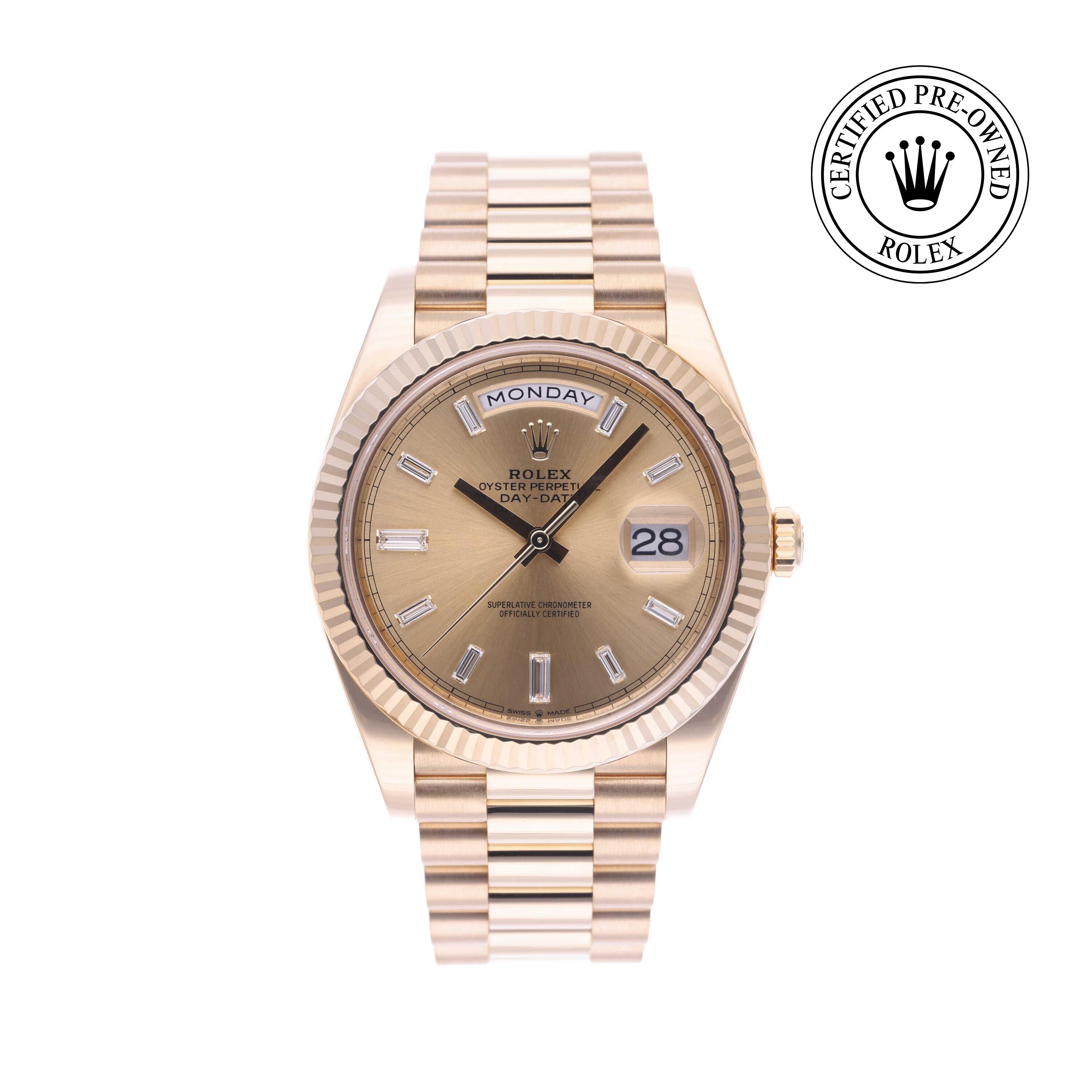 Rolex CPO Day-date M228238 front on white background