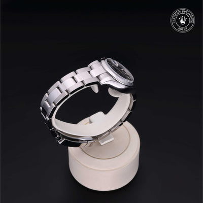 Rolex Certified Pre-owned Lady Datejust M179160-0023 front on black background
