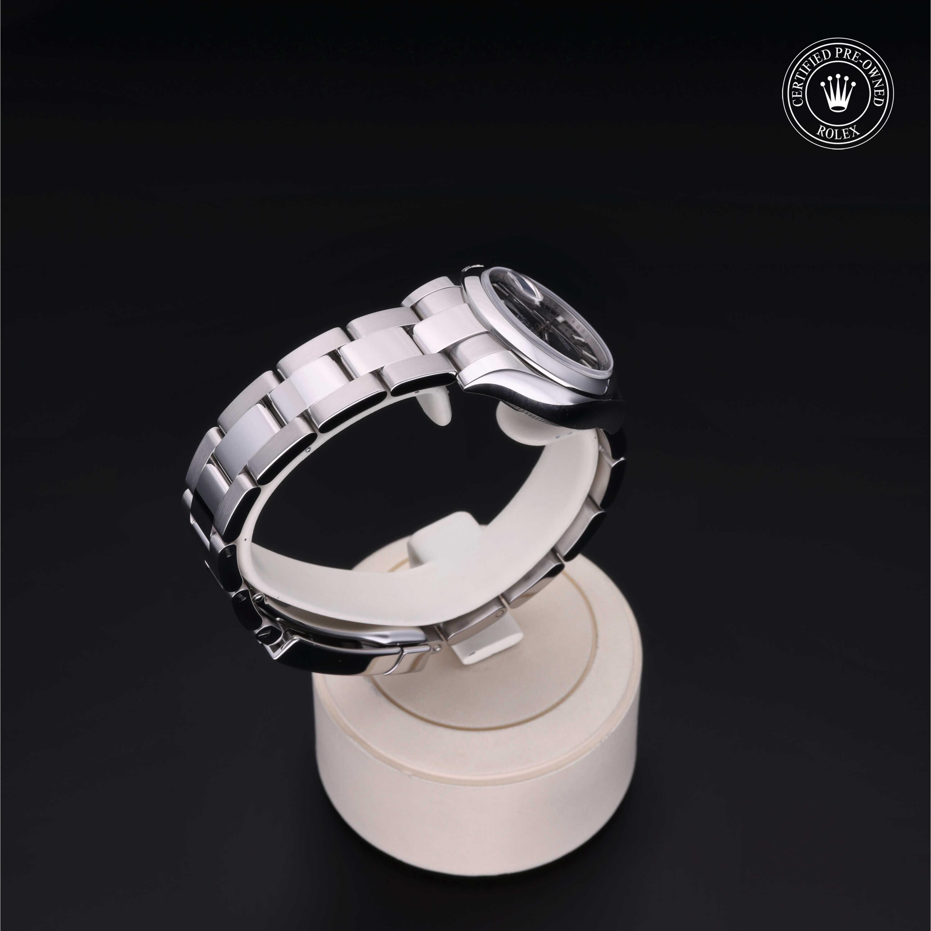 Rolex Certified Pre-owned Lady Datejust M179160-0023 front on black background