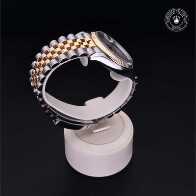 Rolex Certified Pre-owned Datejust M126233-0035 front on black background