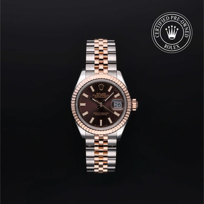 Rolex Certified Pre-owned Lady Datejust M279171-0017 front on black background