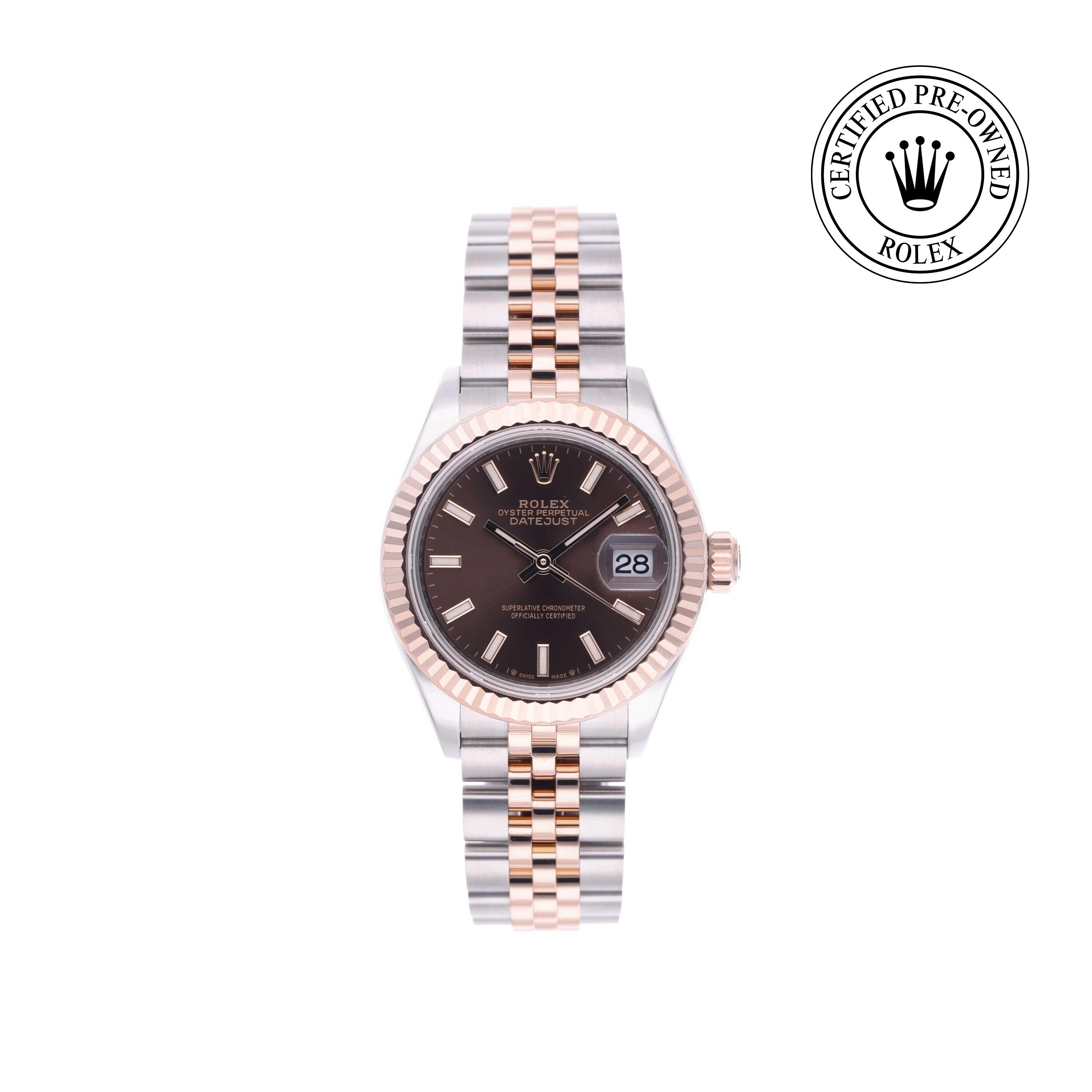 Rolex Certified Pre-owned Lady Datejust M279171-0017 front on white background