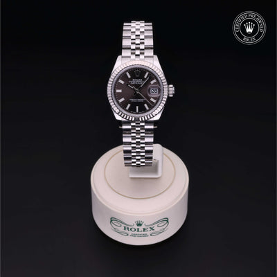 Rolex Certified Pre-owned Lady Datejust M279174-0011 front on black background