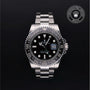 Rolex Certified Pre-owned GMT M116710LN-0001 front on black background