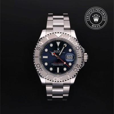 Rolex Certified Pre-owned Yacht-Master M116622-0001 front on black background