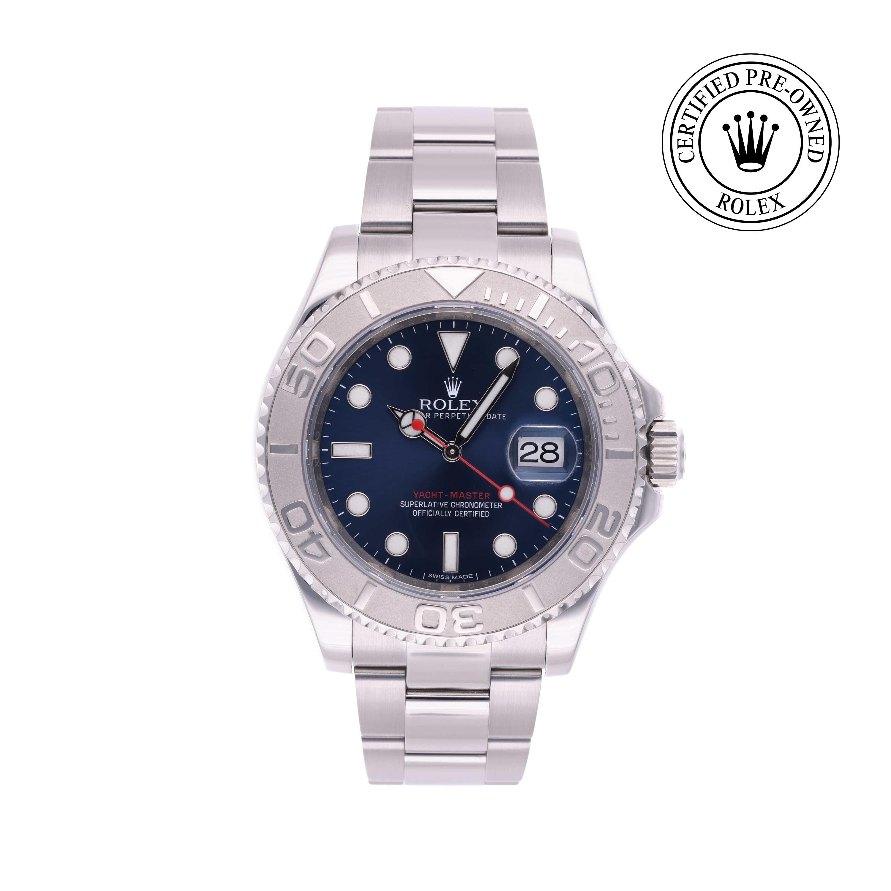 Rolex Certified Pre-owned Yacht-Master M116622-0001 front on white background