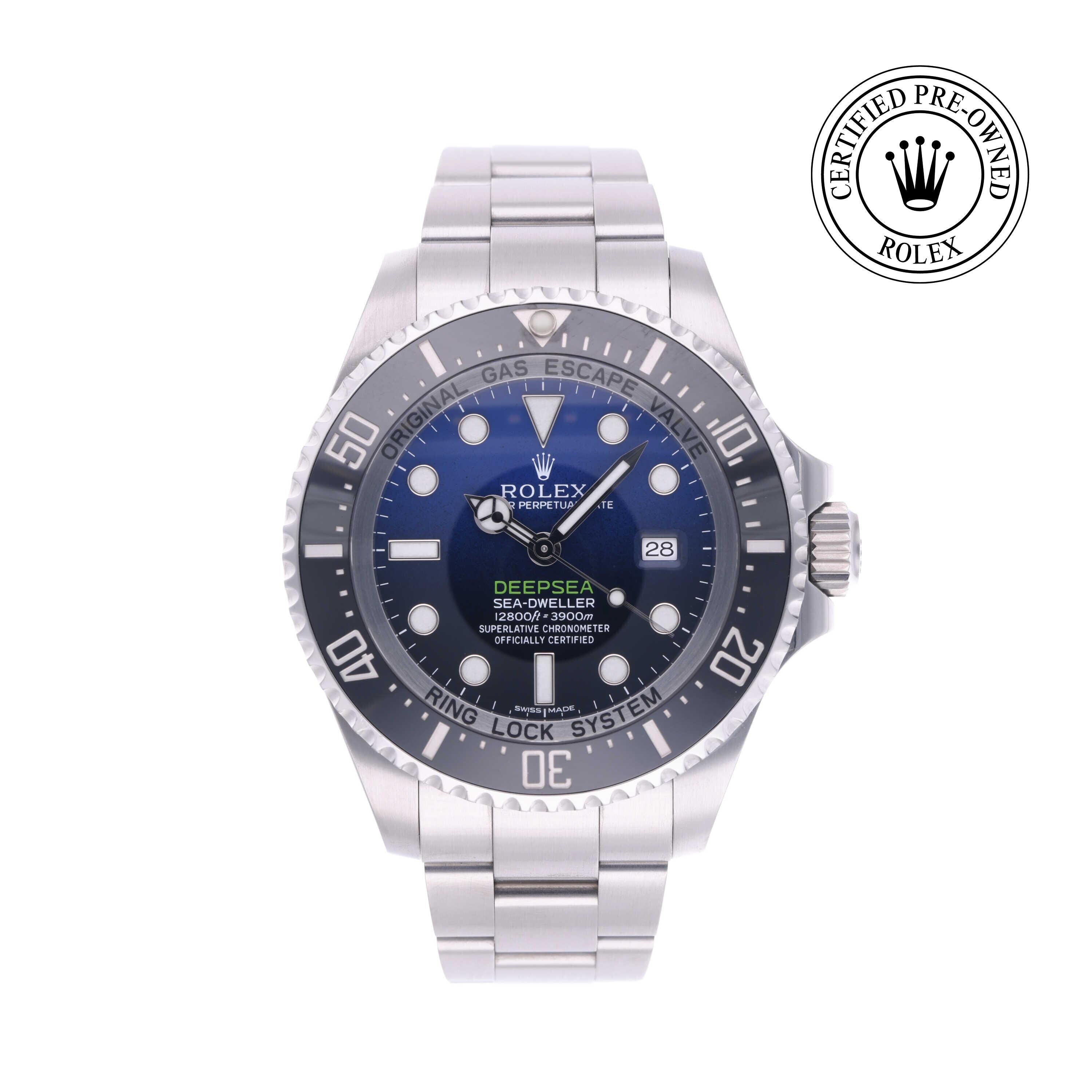 Rolex Certified Pre-owned Sea-Dweller M116660-0003 front on white background