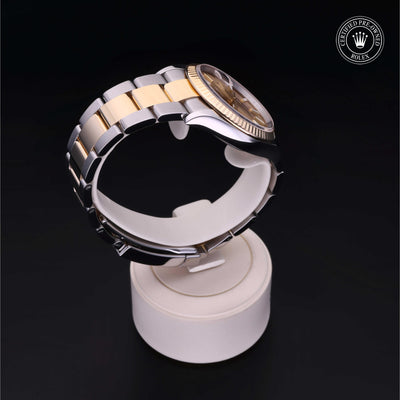Rolex Certified Pre-owned Datejust M126233-0016 front on black background