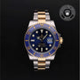 Rolex Certified Pre-owned Submariner M116613LB-0005 front on black background