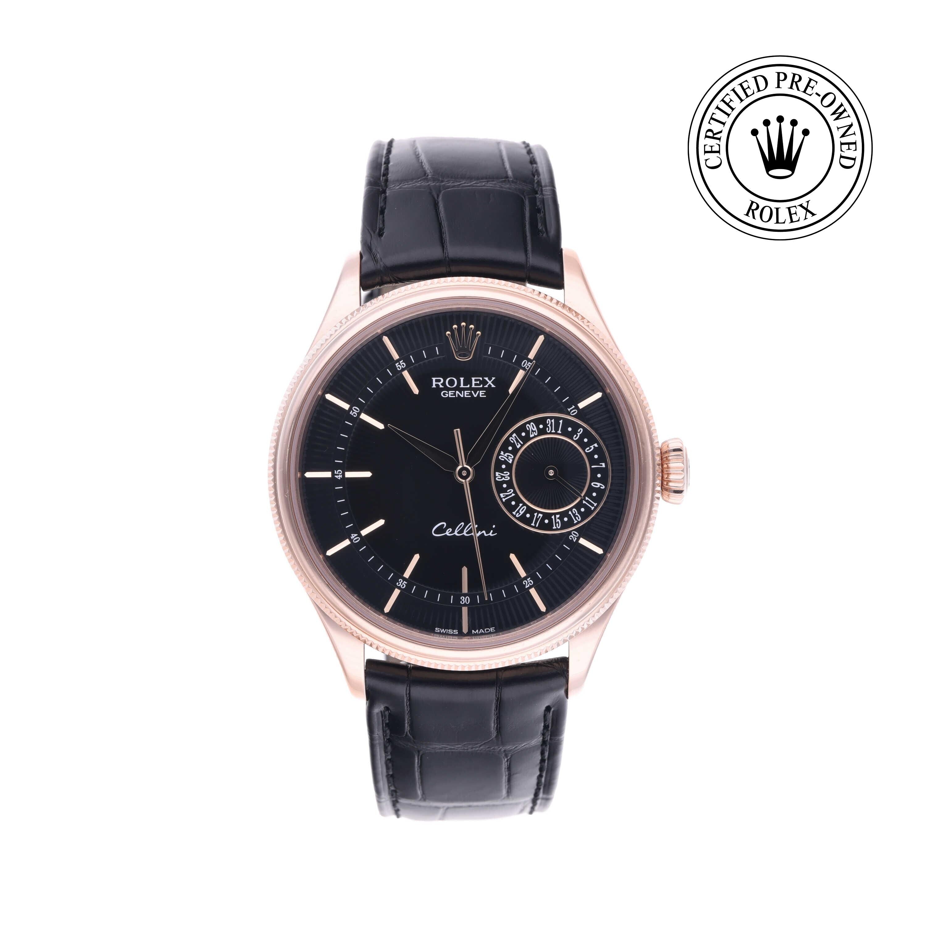 Rolex Certified Pre-owned Cellini M50515-0007 front on white background