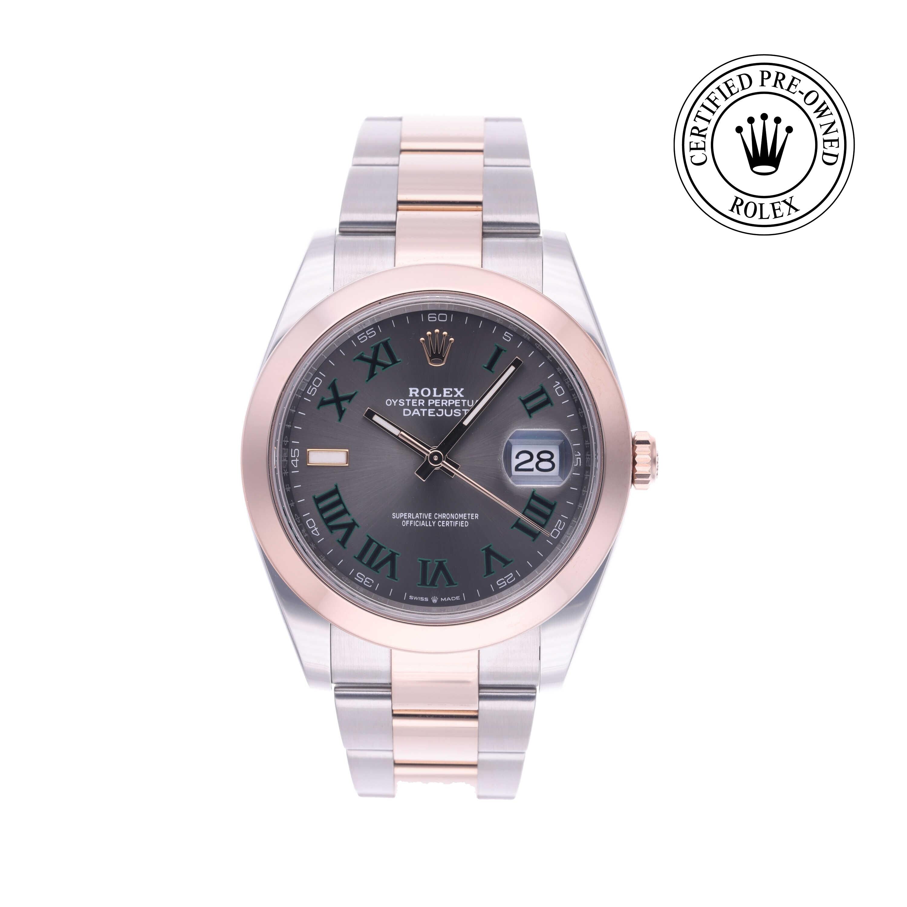 Rolex Certified Pre-owned Datejust M126301-0015 front on white background
