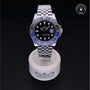 Rolex Certified Pre-owned GMT M126710BLNR-0002 front on black background