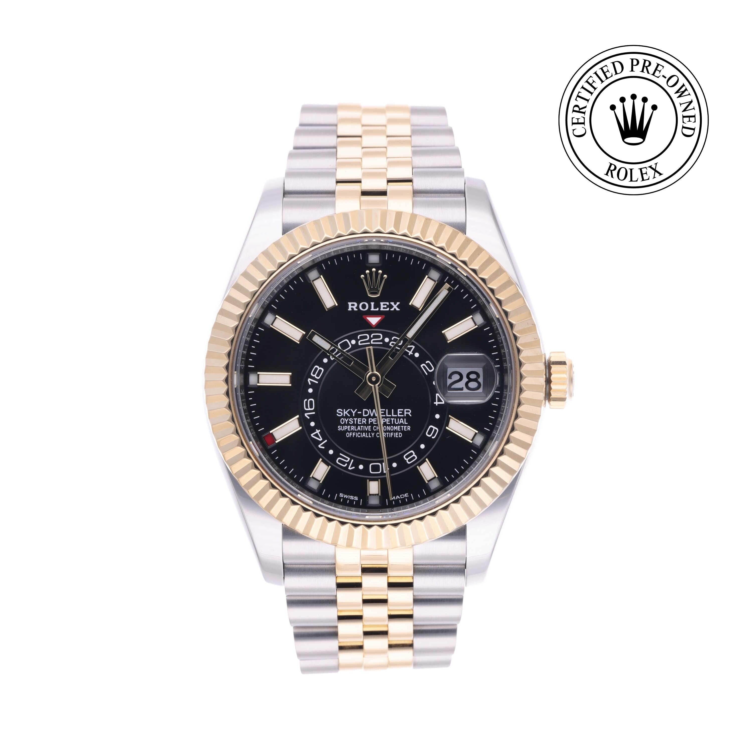 Rolex Certified Pre-owned Sky-Dweller M326933-0005 front on white background