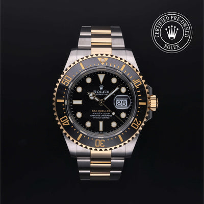 Rolex Certified Pre-owned Sea-Dweller M126603-0001 front on black background