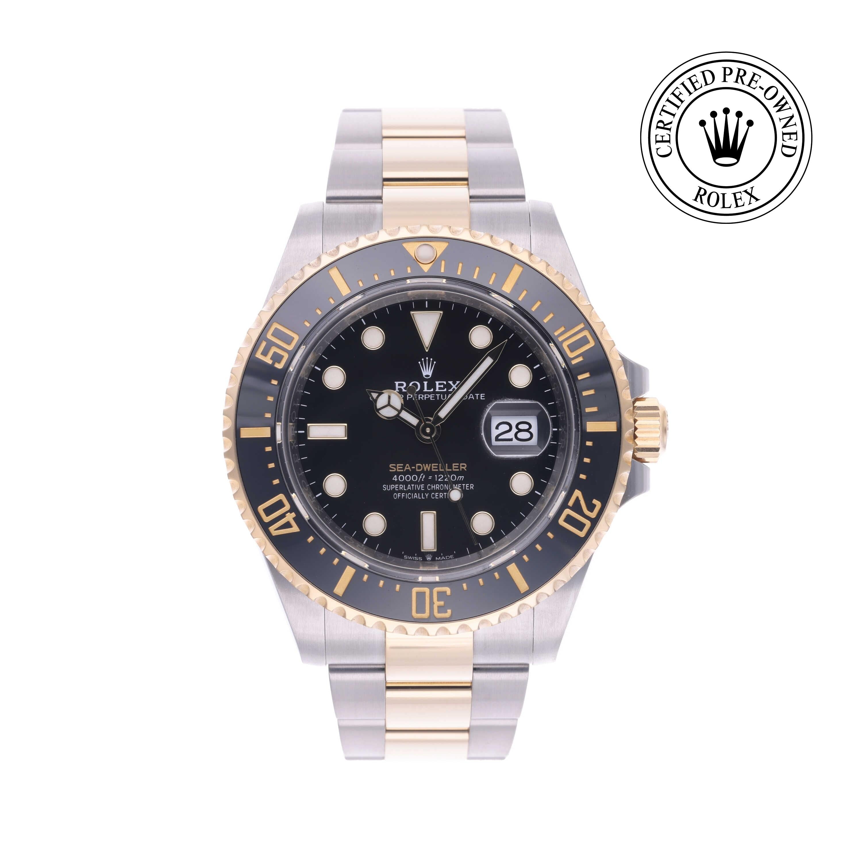 Rolex Certified Pre-owned Sea-Dweller M126603-0001 front on white background