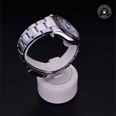 Rolex Certified Pre-owned Daytona M116500LN-0001 front on black background
