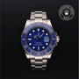 Rolex Certified Pre-owned Submariner M116619LB-0001 front on black background
