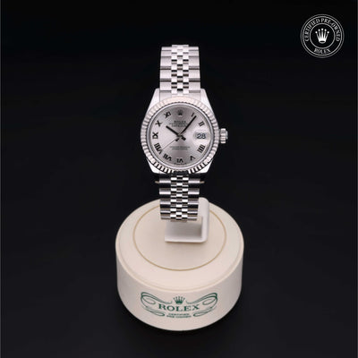 Rolex Certified Pre-owned Lady Datejust M279174-0007 front on black background