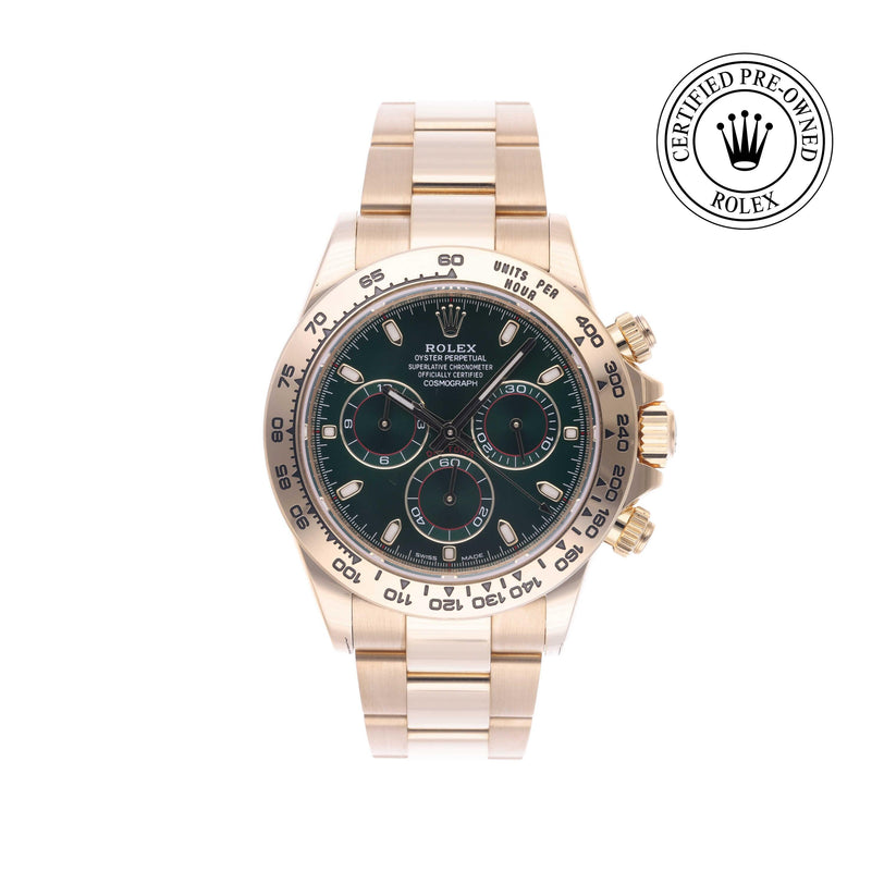 Rolex Certified Pre-owned Daytona M116508-0013 front on white background