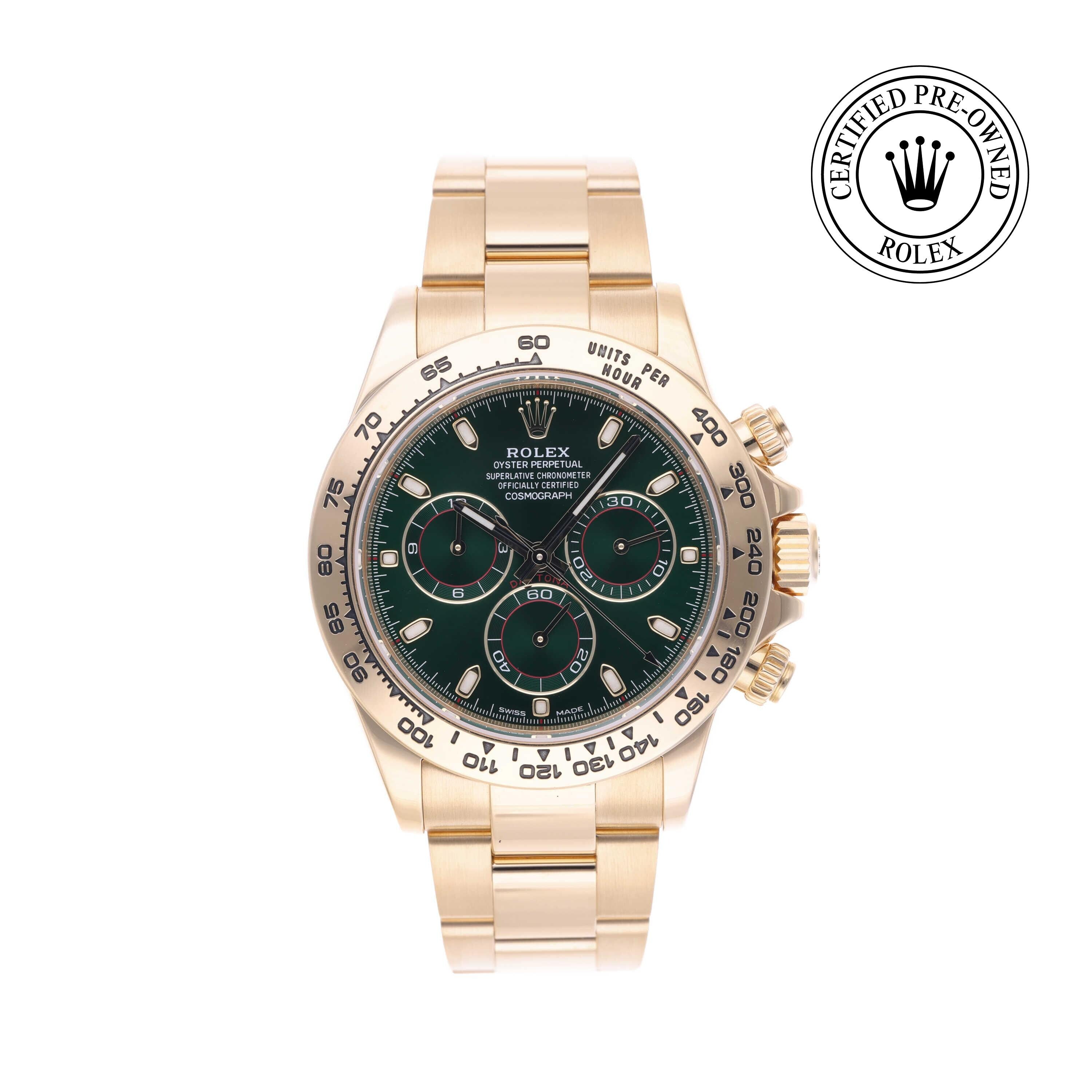 Rolex Certified Pre-owned Daytona M116508-0013 front on white background