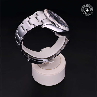 Rolex CPO Sky-Dweller M326934 front on white background