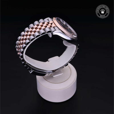 Rolex Certified Pre-owned Datejust M126231-0013 front on black background